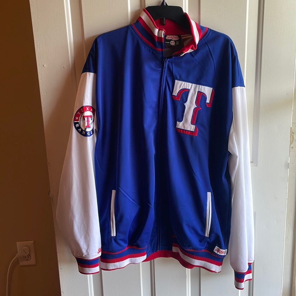MLB Texas Rangers Stitches Men's Jacket Full Zip Sweatshirt Jacket Size XL